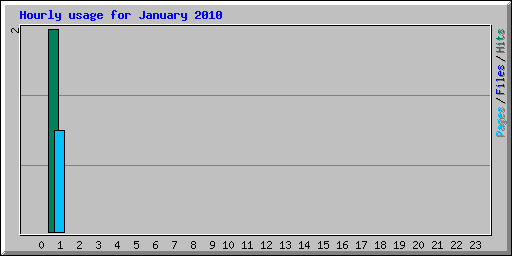 Hourly usage for January 2010