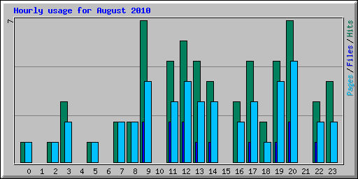 Hourly usage for August 2010