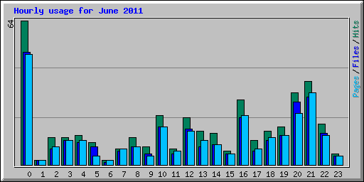 Hourly usage for June 2011
