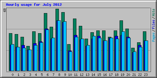 Hourly usage for July 2012